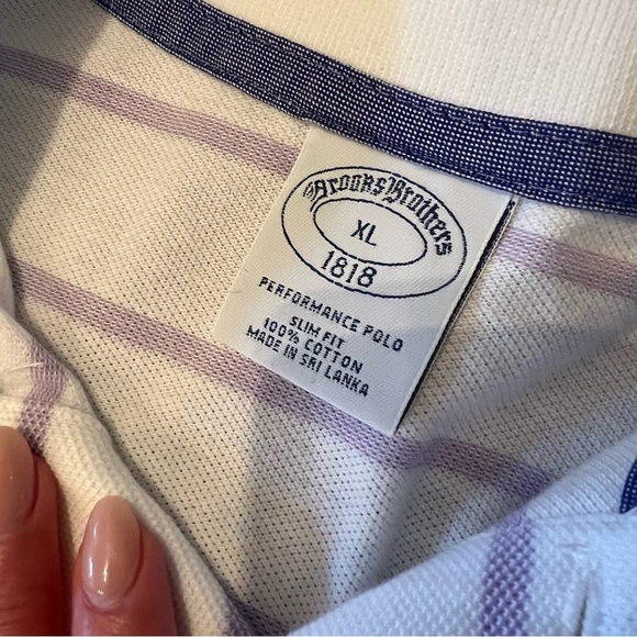 BROOKS BROTHERS Men’s Performance Polo Slim Fit XL EUC - Picture 3 of 4